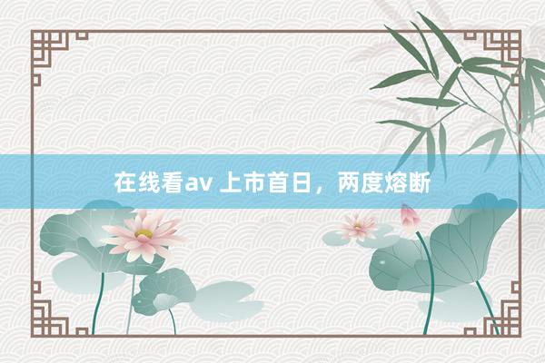 在线看av 上市首日，两度熔断