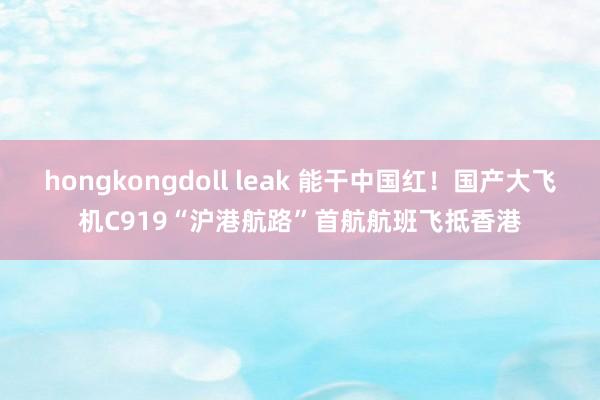 hongkongdoll leak 能干中国红！国产大飞机C919“沪港航路”首航航班飞抵香港