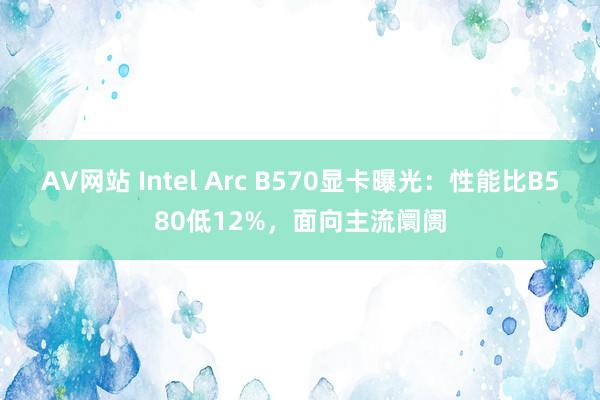 AV网站 Intel Arc B570显卡曝光：性能比B580低12%，面向主流阛阓