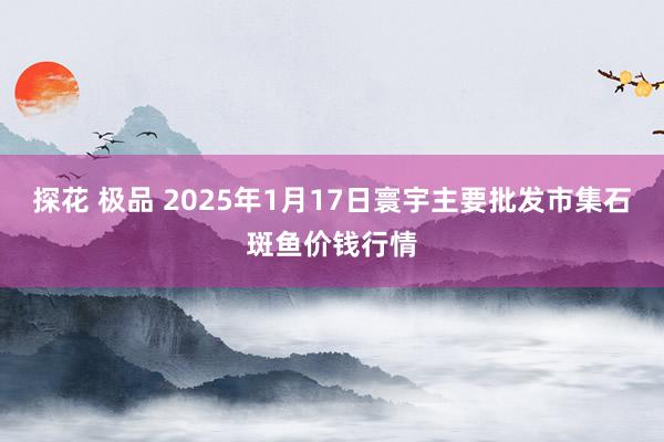 探花 极品 2025年1月17日寰宇主要批发市集石斑鱼价钱行情